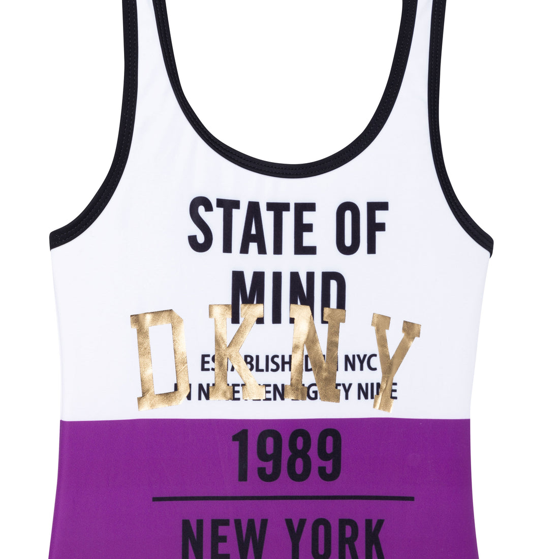 DKNY Purple/White State Of Mind Swimsuit