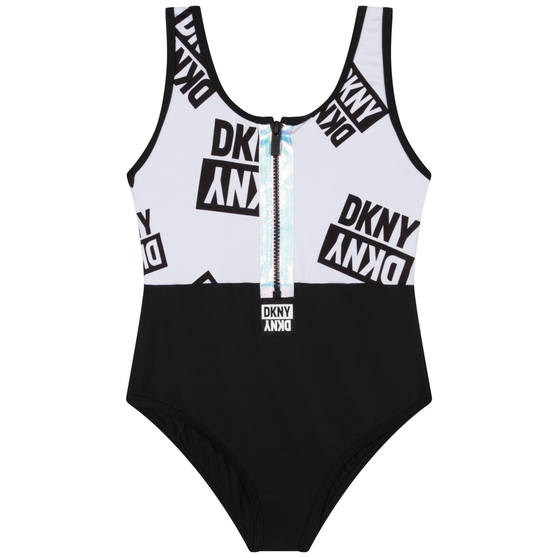 DKNY  White  Black Swimming Costume