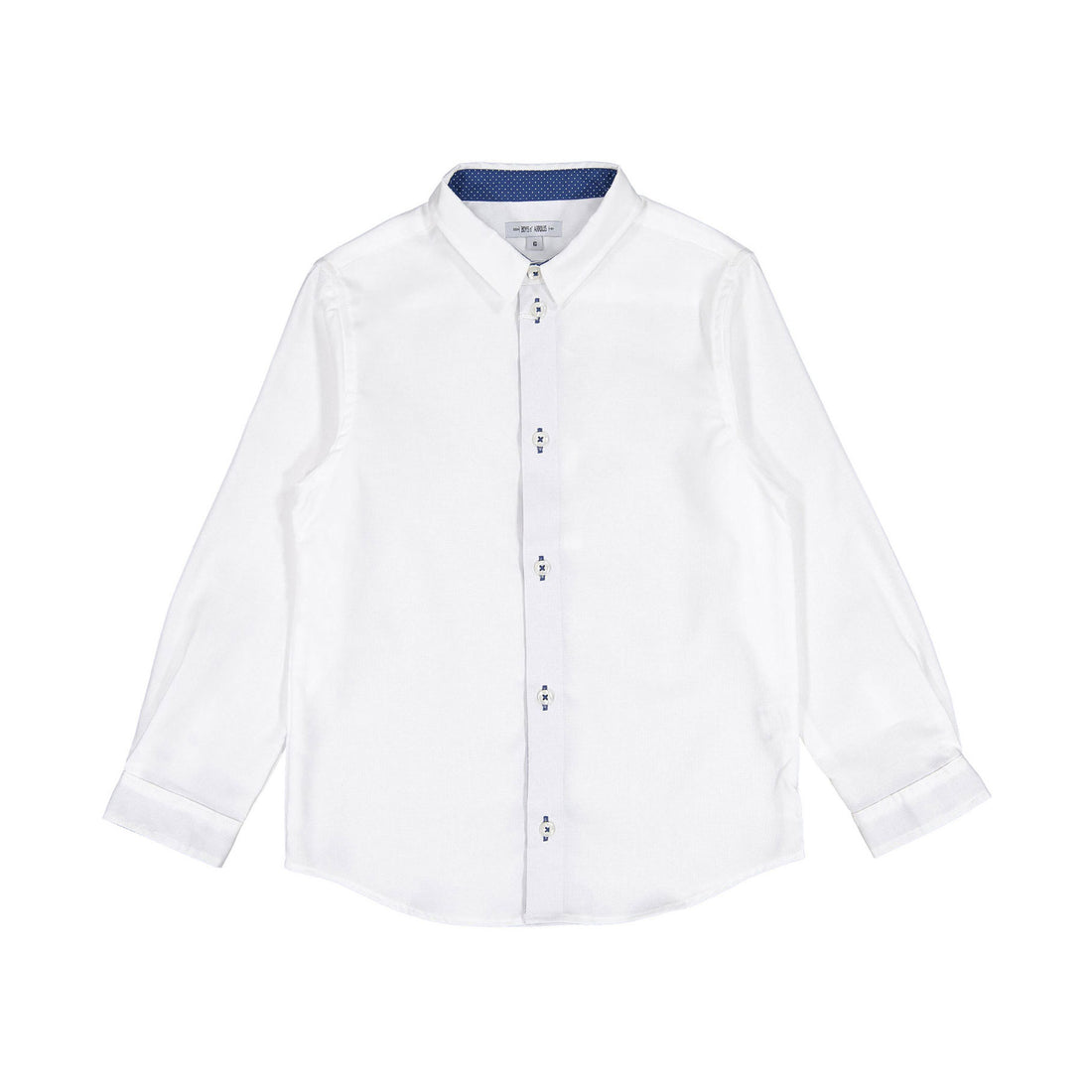 Boys and Arrows Long Sleeve White Collar With Royal Blue Detail
