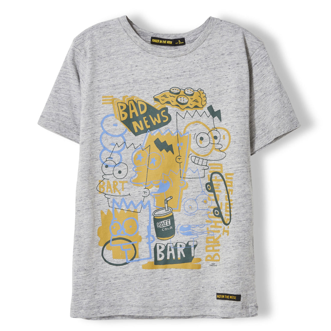 Finger in the Nose Heather Cloud Pop Bart Tee