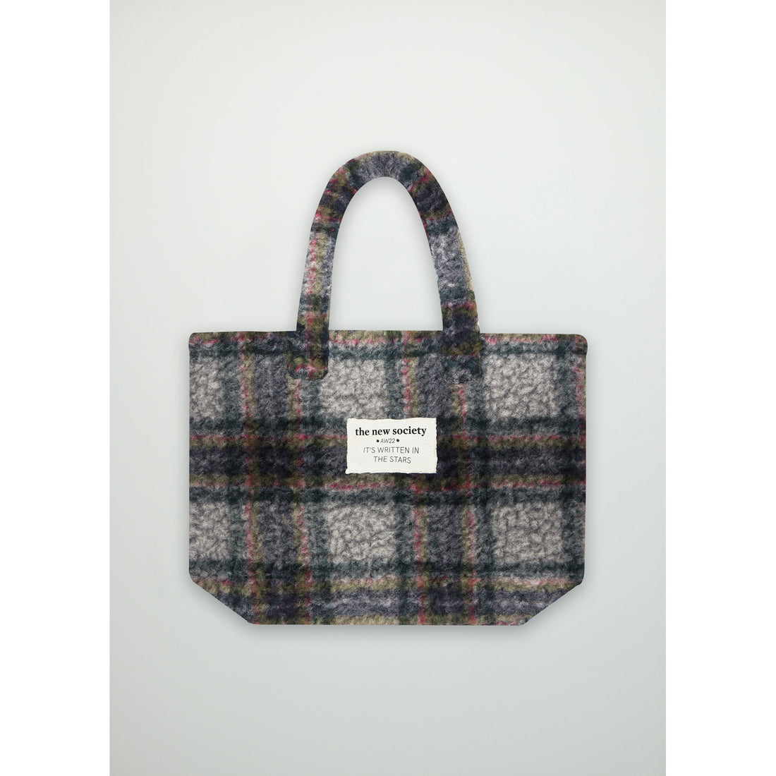 The New Society Wool Check Danny Bag