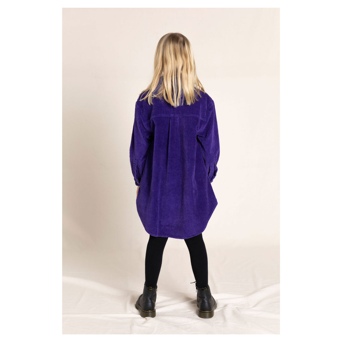 Finger in the Nose Darcy Dark Purple Cord Buttoned Dress