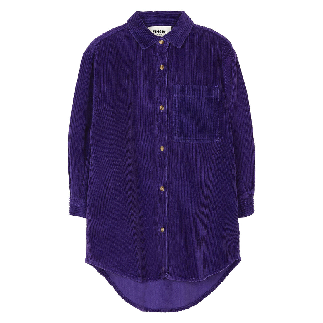 Finger in the Nose Darcy Dark Purple Cord Buttoned Dress