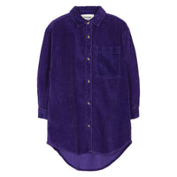 Finger in the Nose Darcy Dark Purple Cord Buttoned Dress