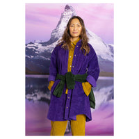 Finger in the Nose Darcy Dark Purple Cord Buttoned Dress