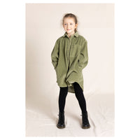 Finger in the Nose Darcy Light Olive Cord Buttoned Dress