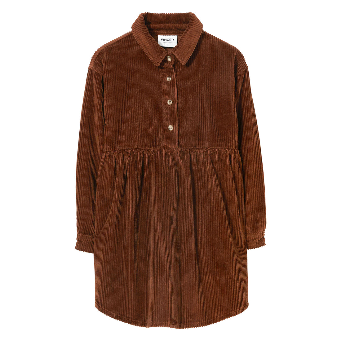 Finger in the Nose Brick Corduroy Shirt Dress