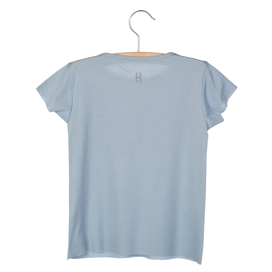 Little Hedonist  Blue Fog Print Dean Tee