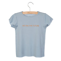 Little Hedonist  Blue Fog Print Dean Tee