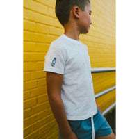 Hey kid Teal Embroidered Beach Shorts