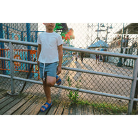 Hey kid Teal Embroidered Beach Shorts