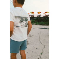 Hey kid Teal Embroidered Beach Shorts