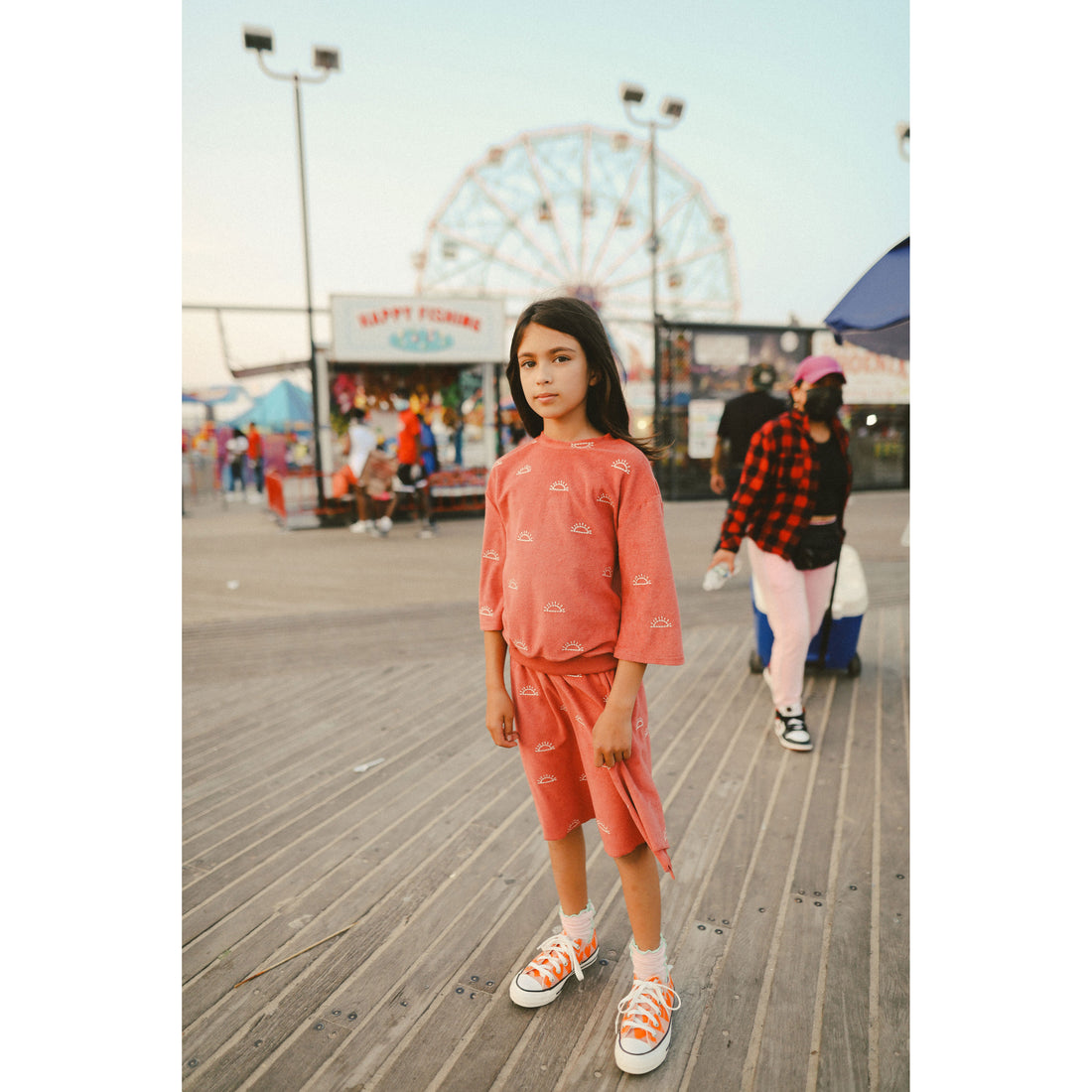 Hey kid Red Embroidered Sun Terry Top