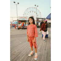 Hey kid Red Embroidered Sun Terry Top
