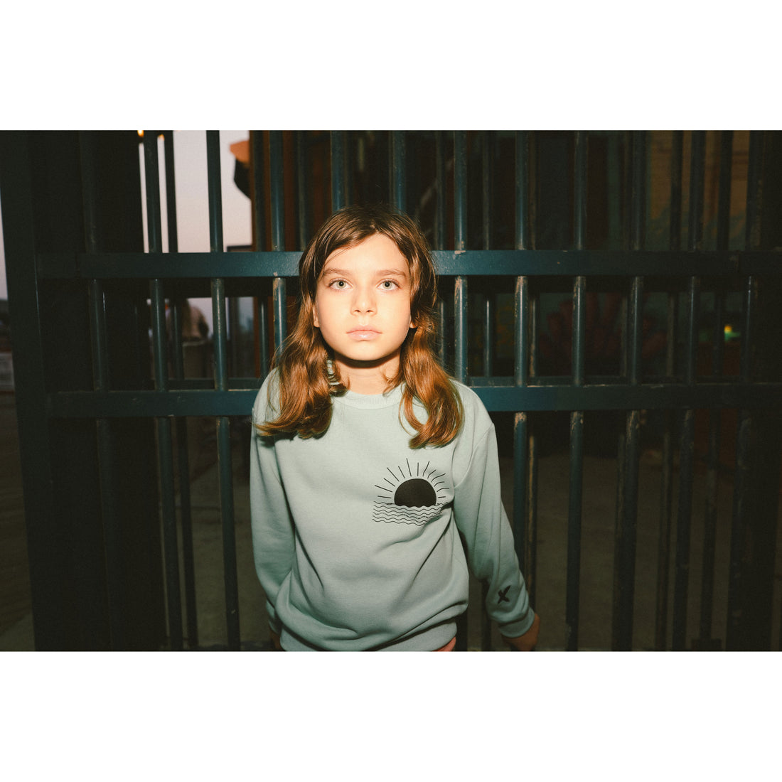 Hey kid Sage Sun Logo Sweatshirt