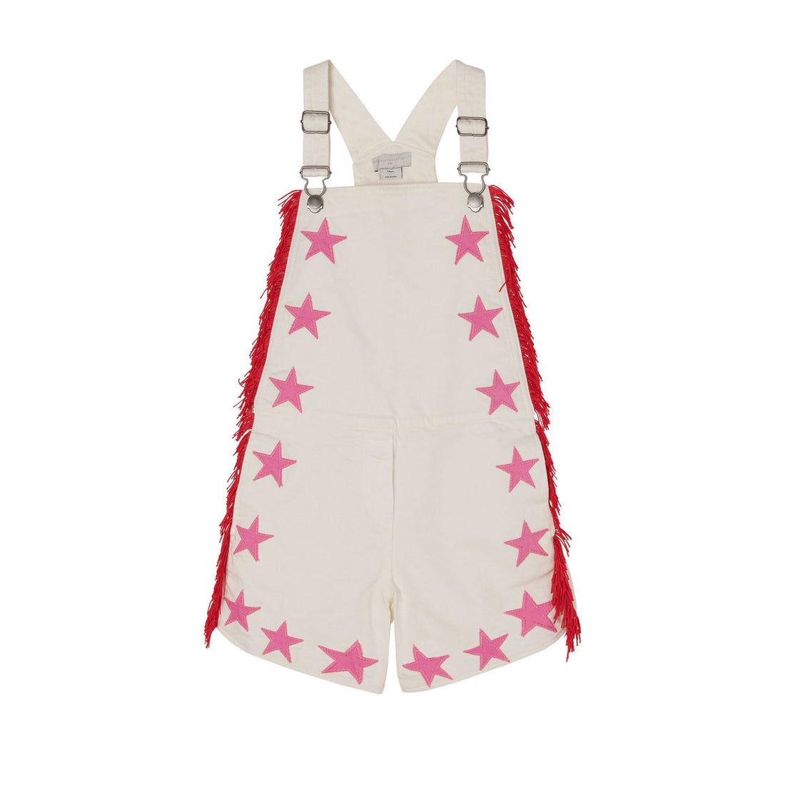 Stella McCartney White Star Patch Denim Dungarees