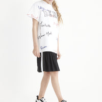 DKNY White NYC Allover Logo Tee