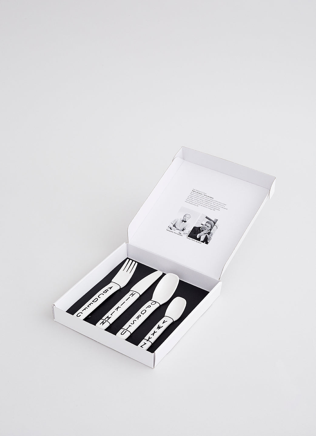 Design Letters Kids Cutlery - WHITE