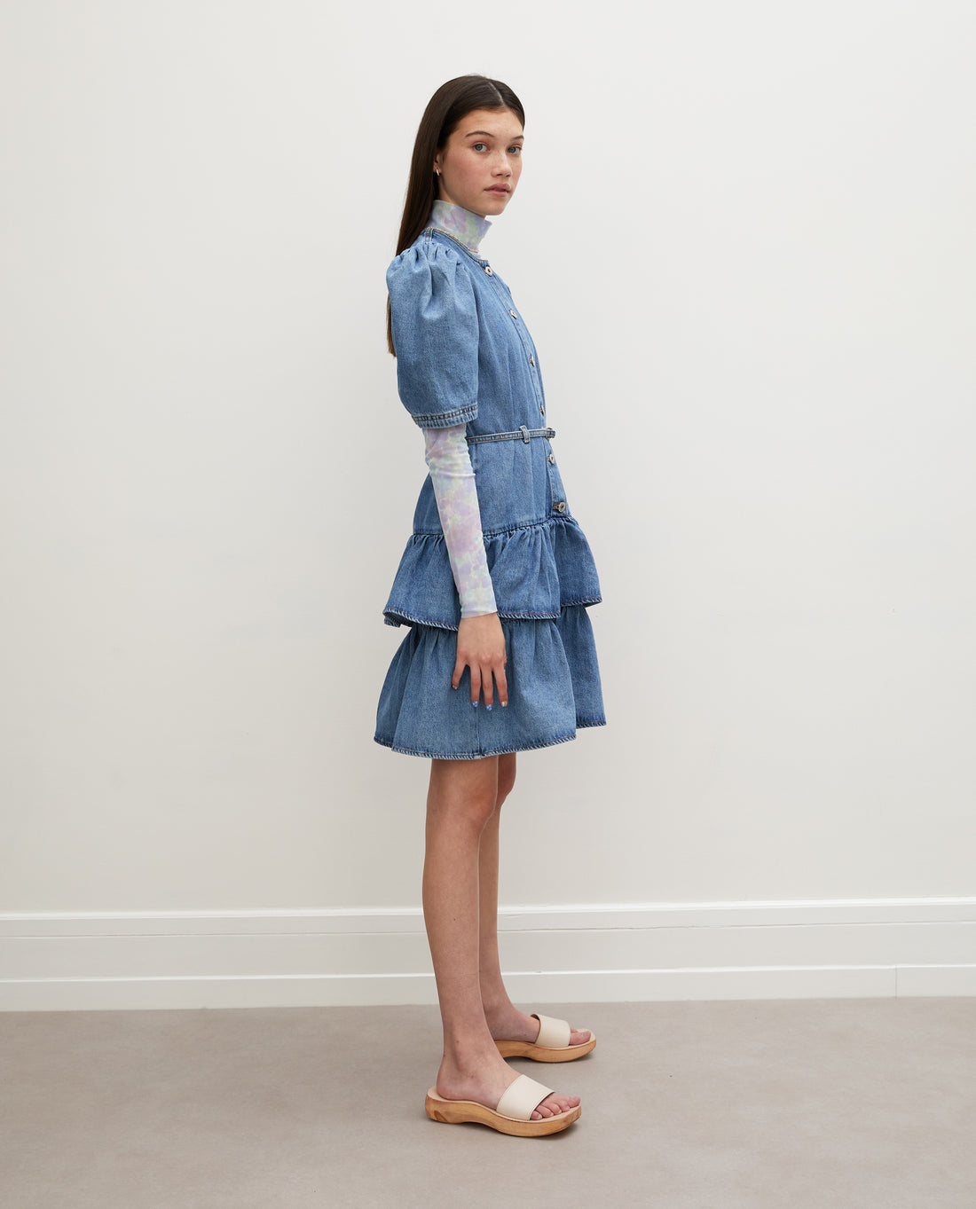 Les Coyotes De Paris Vintage Denim Puff Sleeve Denim Dress – Ladida