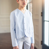 Coco Blanc Pale Blue/White Seersucker Suit