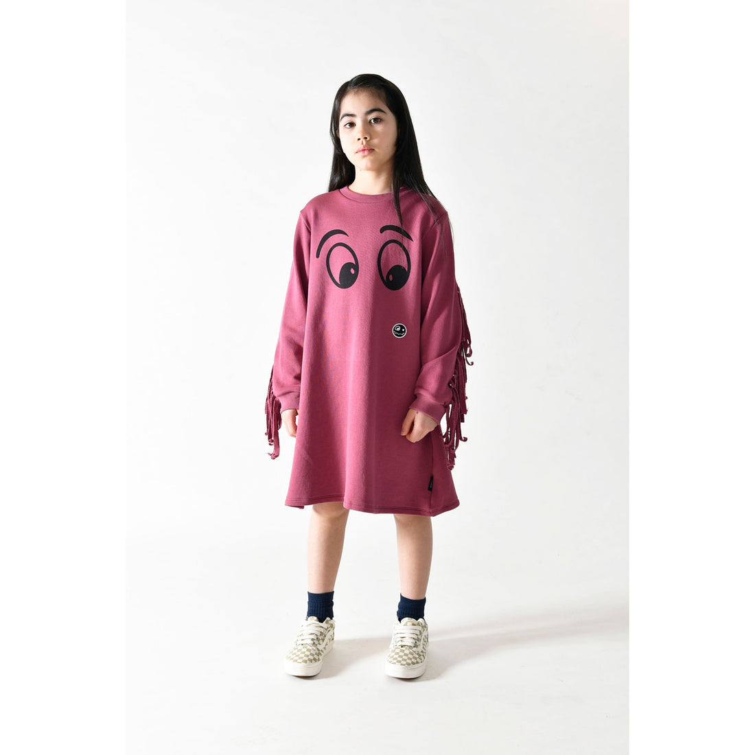Loud Maroon Eyes Loose Fit Dress