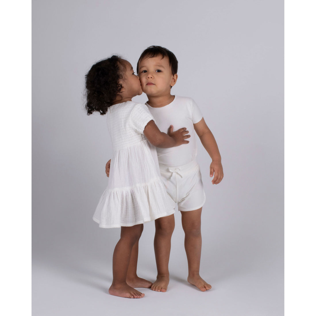 Coco Blanc Cream Ribbed Short Sleeve Tee