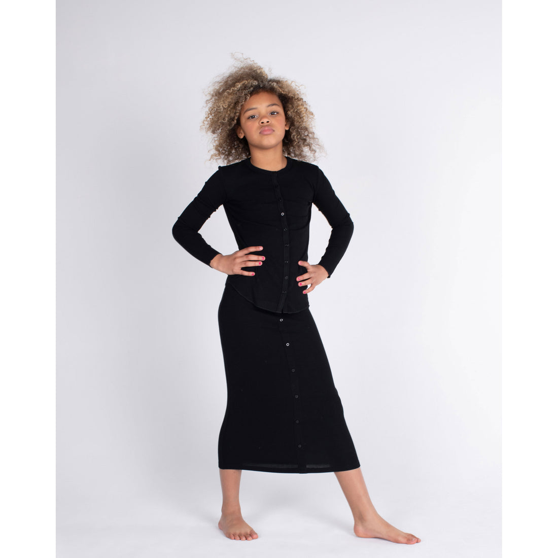 Coco Blanc Black Long Sleeve Tee