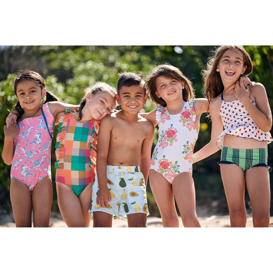 Pink Chicken Multi Squares Katniss Suit