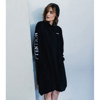 Nununu Black Womens Attention Hooded Dress