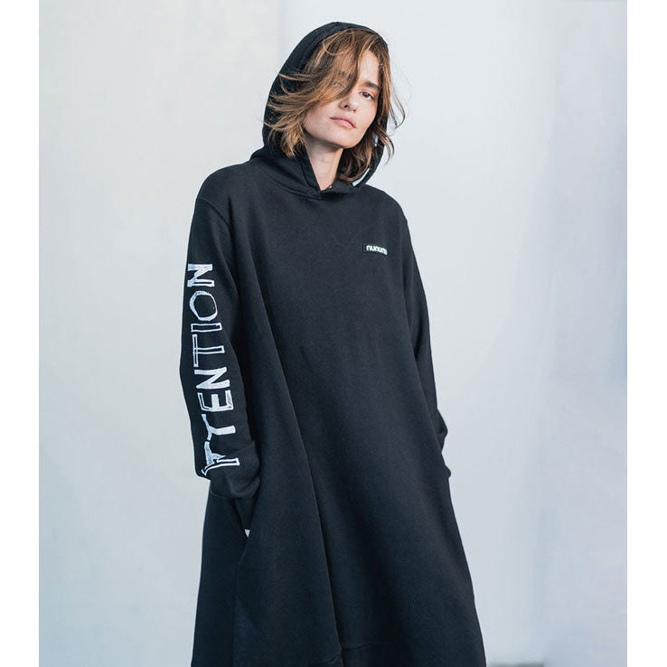 Nununu Black Womens Attention Hooded Dress