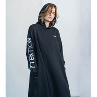 Nununu Black Womens Attention Hooded Dress