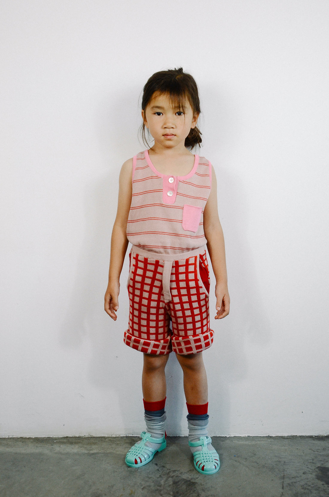 Ligne Noire Cintage Pink Stripe Tank Top