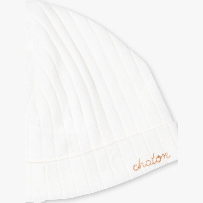 Natalys Vanilla Ribbed Bonnet