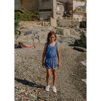 We are Kids Super Blue + Print Happy Day Marcel Tank