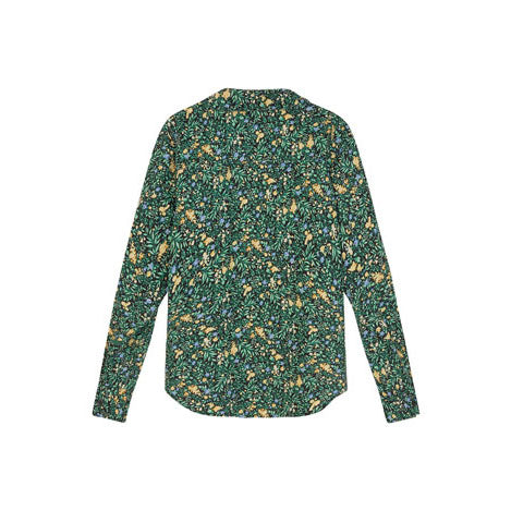 Designers Remix Black Flower Print Sandra Scallop Shirt