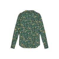 Designers Remix Black Flower Print Sandra Scallop Shirt