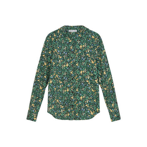 Designers Remix Black Flower Print Sandra Scallop Shirt