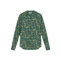 Designers Remix Black Flower Print Sandra Scallop Shirt
