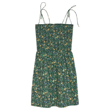 Designers Remix Black Flower Print Sandra Strap Dress