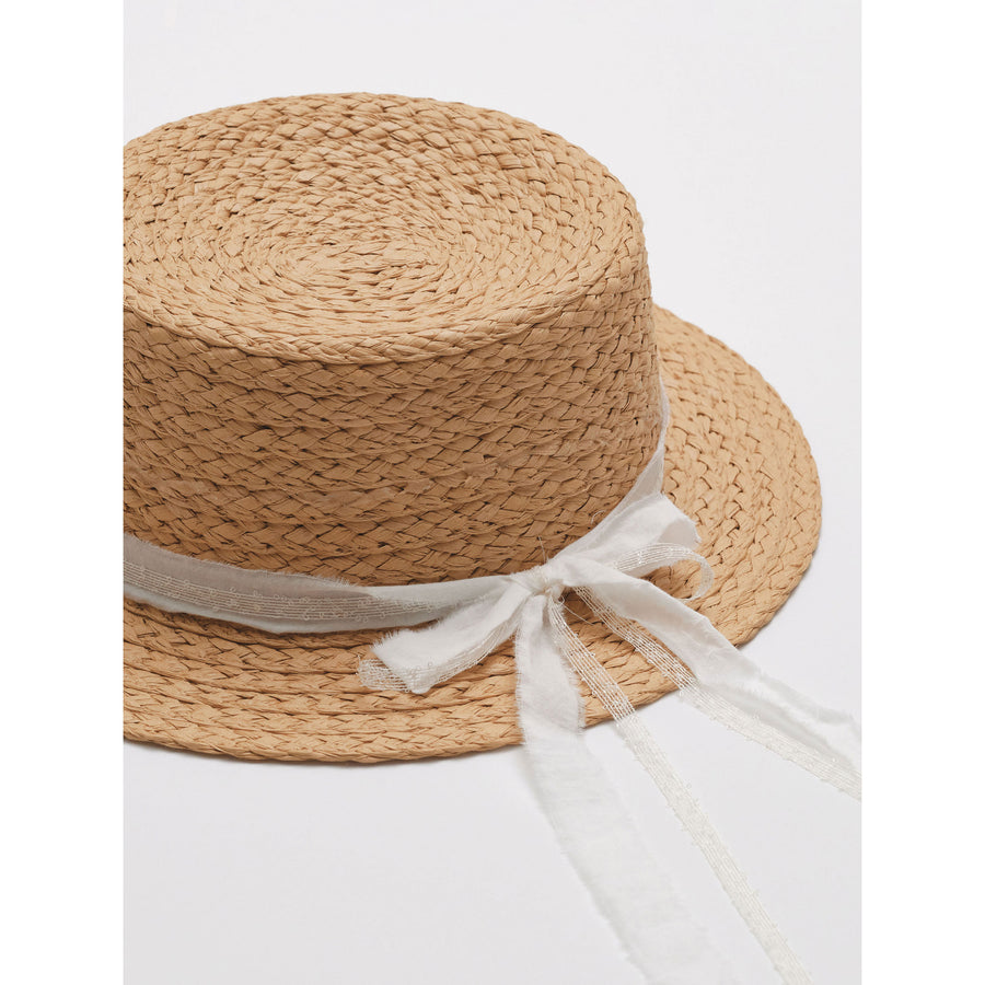 Louisiella Oprah Boater Hat- White