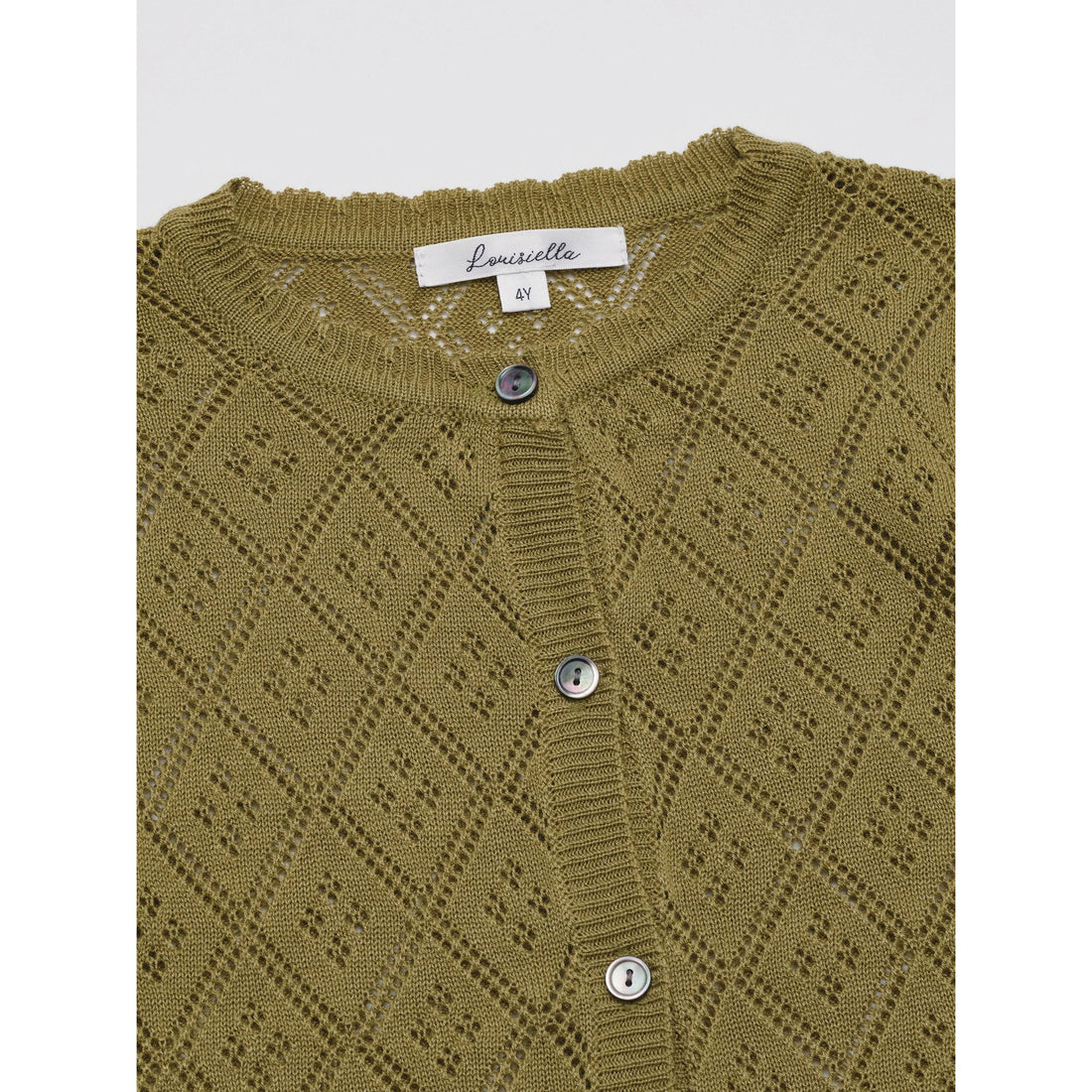 Louisiella Bellute Knit Cardigan- Olive