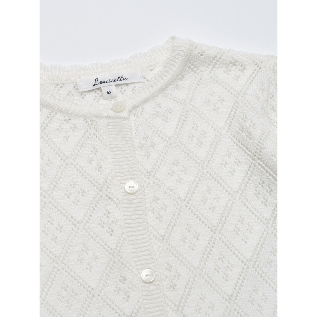 Louisiella Bellute Knit Cardigan- Vanilla White