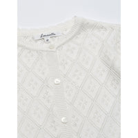 Louisiella Bellute Knit Cardigan- Vanilla White