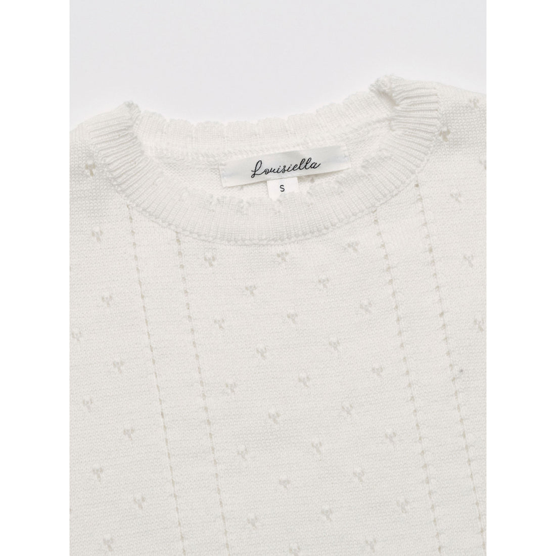 Louisiella Davian Knit Vest-  Vanilla White