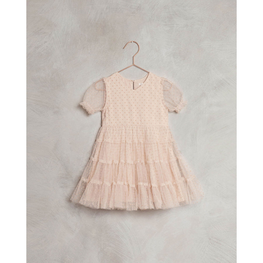 Noralee Powder-Pink Dottie Dress | Flocked Hearts