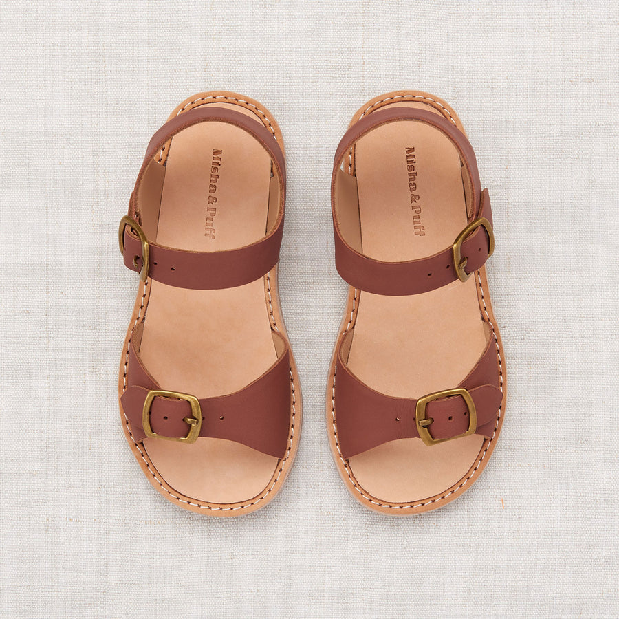 Misha and Puff Cedar Double Buckle Sandal