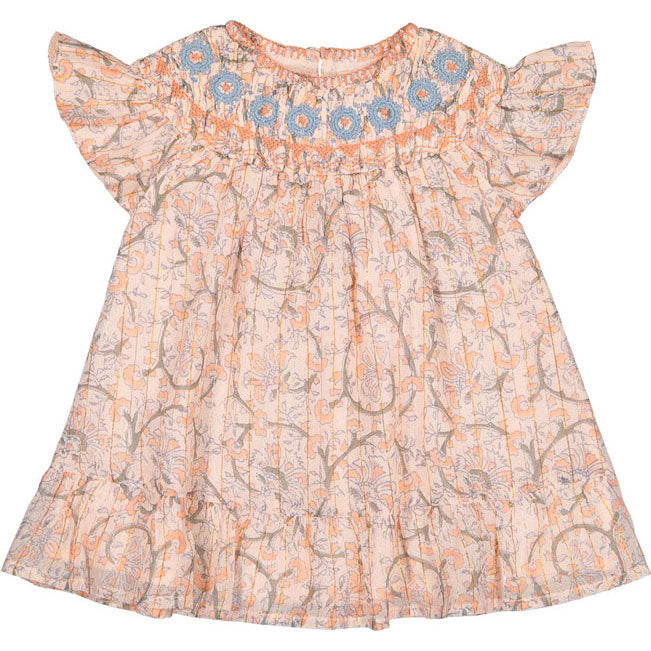 Louis Louise Light Pink Indian Lurex Aurora Baby Dress
