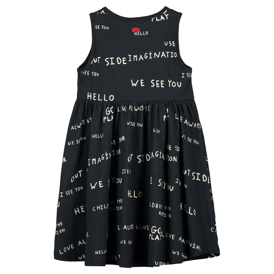 Beau Loves Black Journal Text Allover Iggy Dress