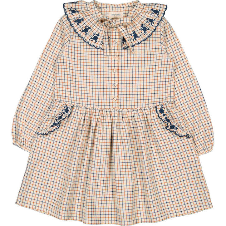 Louis Louise Cream Twill Check Caro Dress