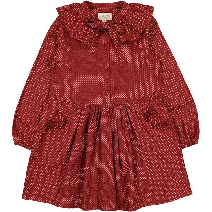 Louis Louise Brick Twill Dots Caro Dress